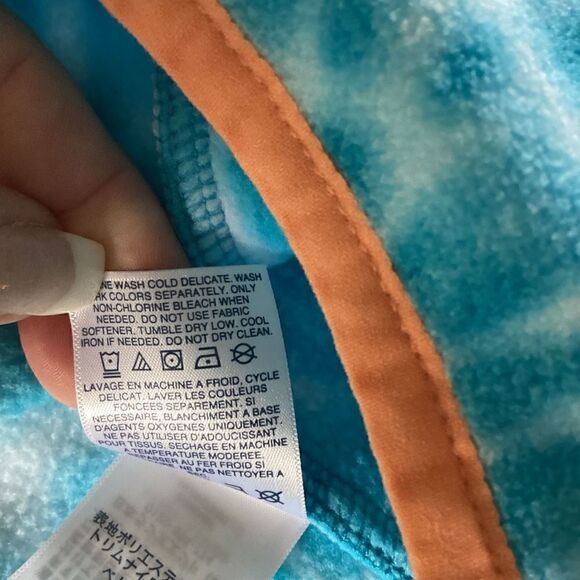 Lands End Mens Heritage Fleece 1/4 Snap Neck Pullover Sz L 42-44 Blue - Picture 10 of 10